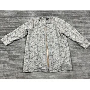 Ryan Wylde Jacket Womens 2X Multicolor Snake Skin‎ Open Front Polyester Blend